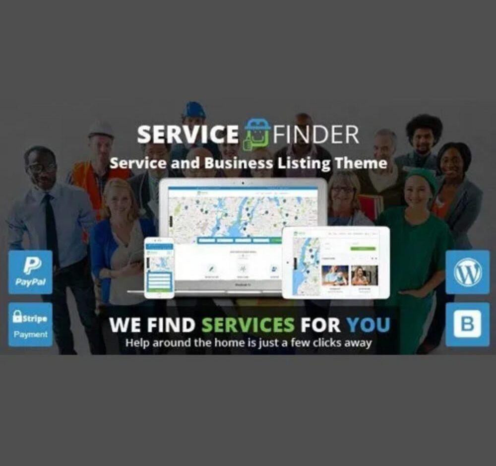 Service Finder – Provider and Business Listing WordPress Theme